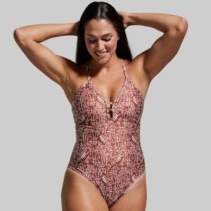 Born Primitive sz M one piece tribal print  in Brown + White great condition